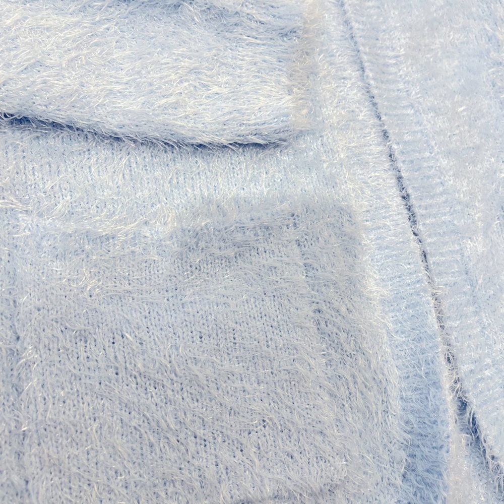 Soft fuzzy open front cardigan sweater by Design History Girls. - Picture 9 of 10